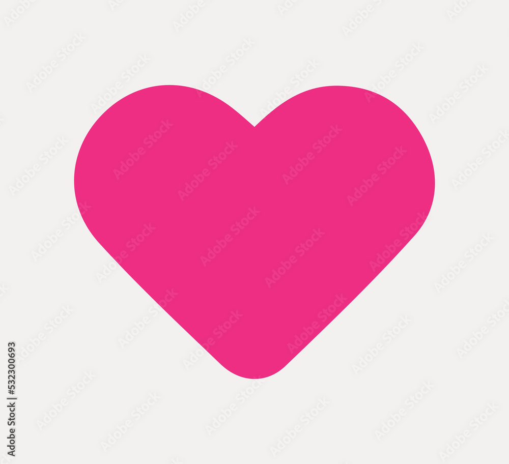 Love symbol icon. Pink heart design. Valentine's Day