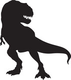 Vector silhouette of a tyranosaurus rex