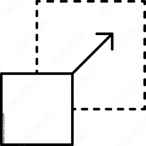 Scalability or scalable system line art vector icon.