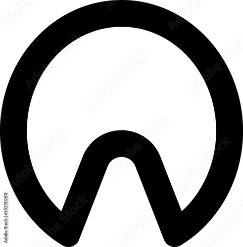 Hoof icon. Animal hoof. Horse shoe vector icon illustration isolated on white background.