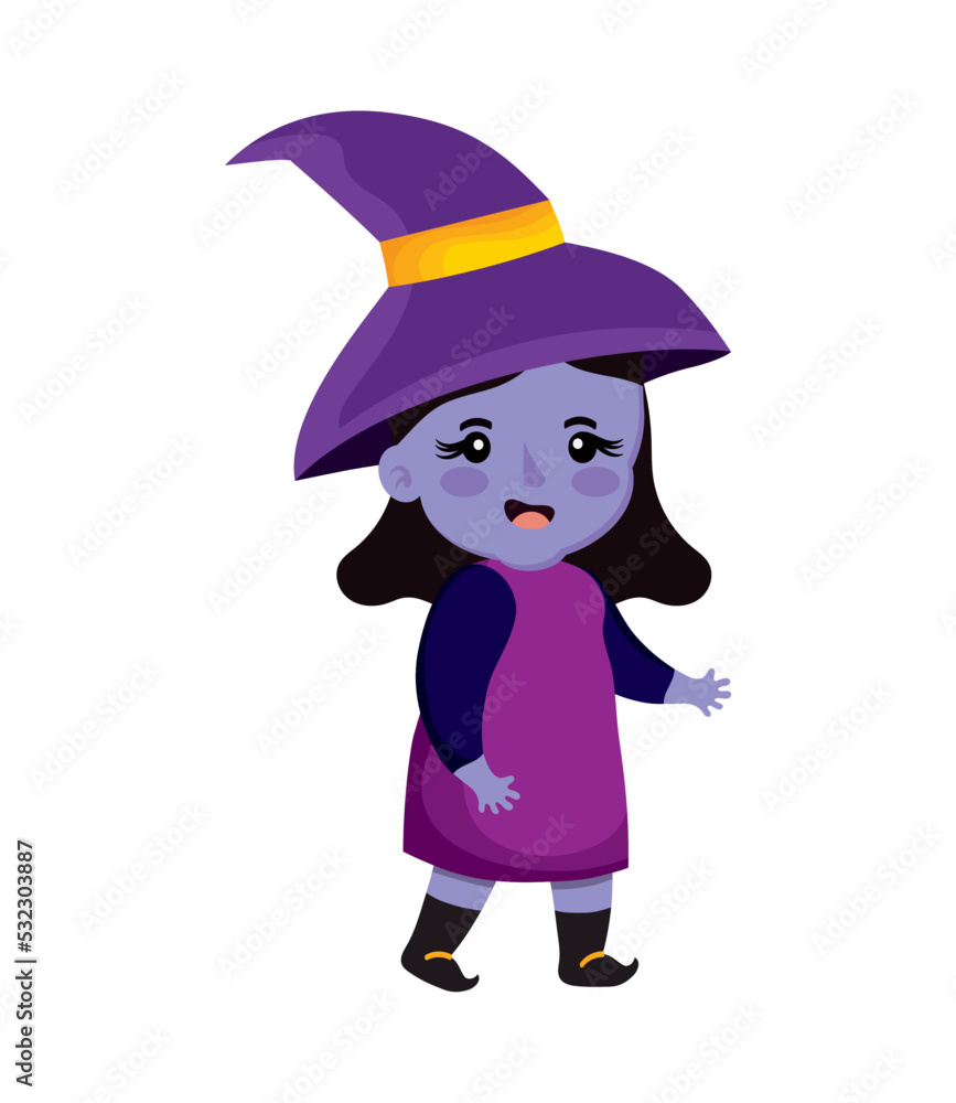 girl with witch costume