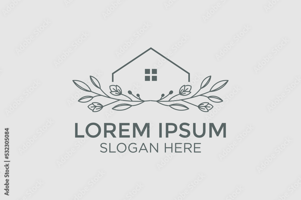 minimalist style home decor logo design minimalist style home decor logo design