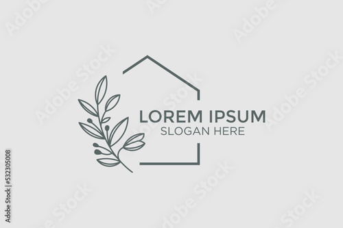 minimalist style home decor logo design