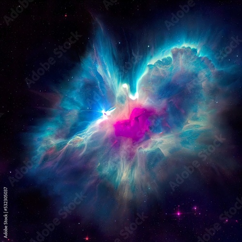 Space abstract background. Fantasy universe digital art