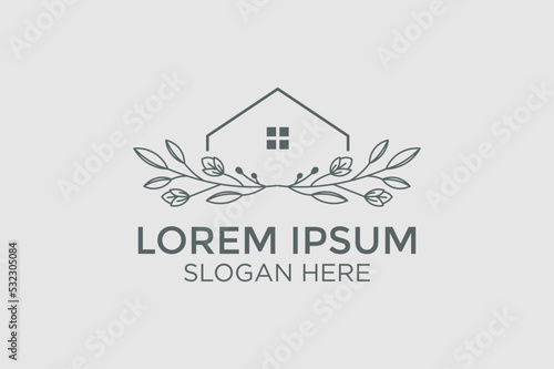 minimalist style home decor logo design