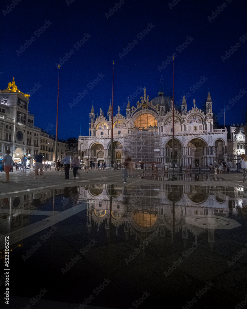 San Marco Basillica at Venice. Night