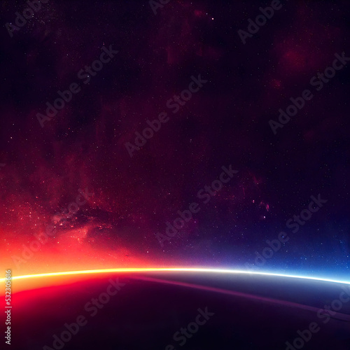 Space abstract background. Fantasy universe digital art