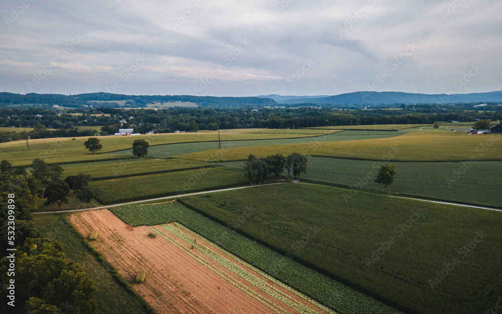 Drone Photo of Pennsylvania Fields