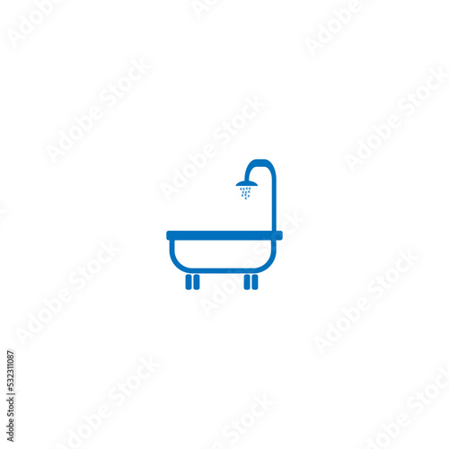 men's room bathroom bathtub women's room illustration vector
