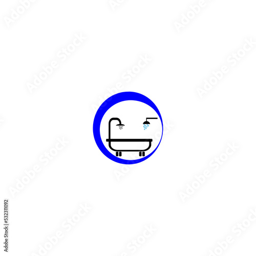 men's room bathroom bathtub women's room illustration vector