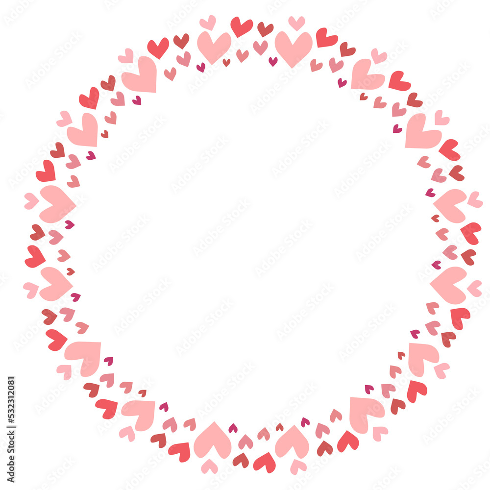 Heart frame circle for Valentine's day