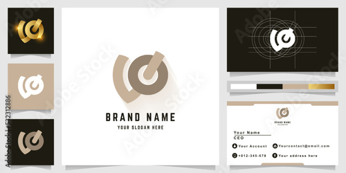 Letter VO or JO monogram logo