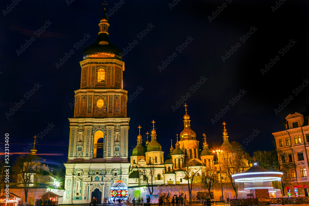 St. Sophia's Cathedral, Kiev, Ukraine. Saint Sophia is oldest cathedral in Kiev. Saint Sofia was built by King Yaroslav the Wise in 1037.