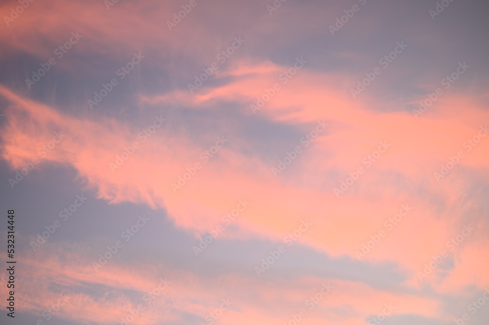 Abstract red sunset sky background