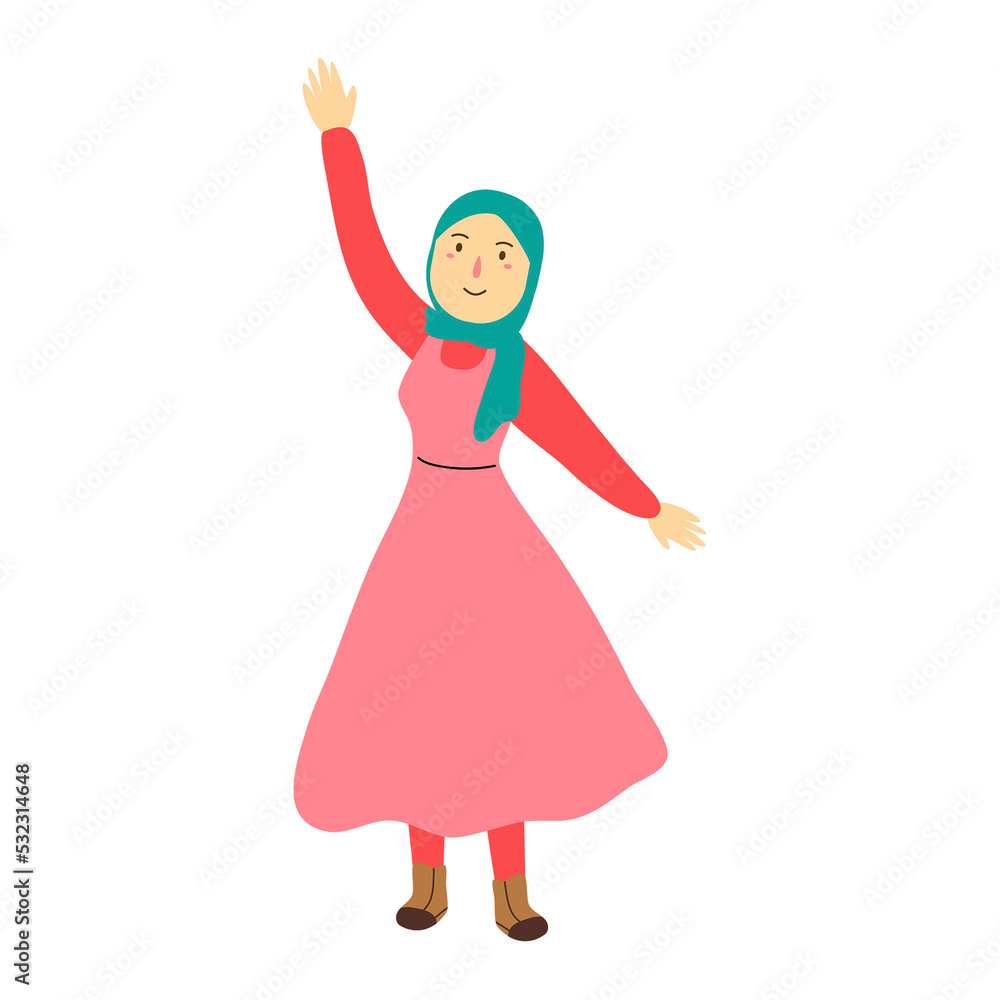 muslim clothes style vector illustration muslim clothes style vector illustration