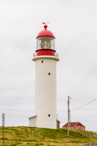 Cape Race Lighthouse and Myrick Wireless Centre  Cape Race  Newfoundland  Canada.