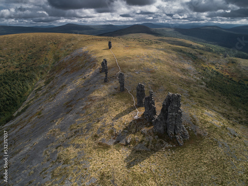 Manpupuner rock formations photo