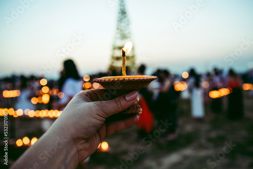 Candle at festival photo