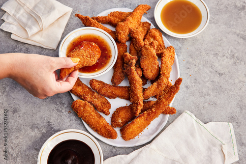 Flat Lay Crispy Chicken