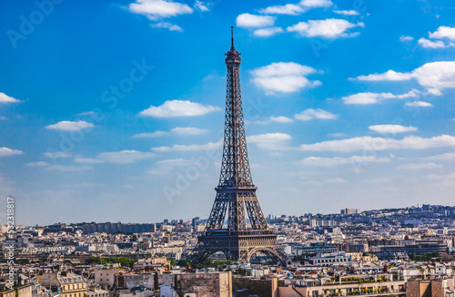 Eiffel Tower  Paris  France. Built in 1889. Most visited monument in the World.