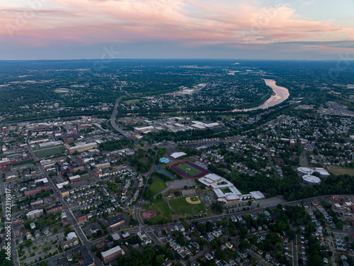 Holyoke, MA From Above Sunset