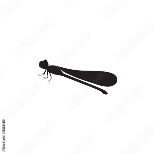 Dragon fly icon logo vector