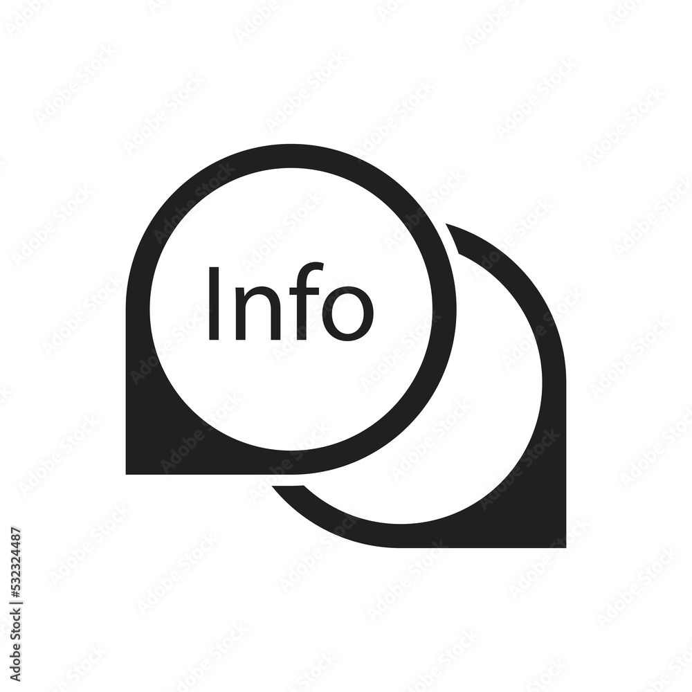Information icon design. Faq and details icon symbol in bubble vector. isolated on white background