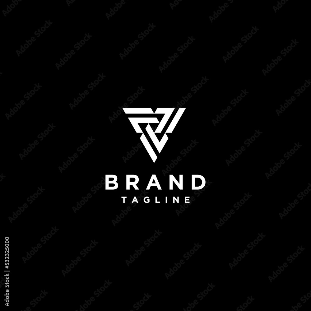 Triangle Symbol From Initials Letter FFF Logo Design. The Three Letters F form a Triangle. Triangle Symbol From Initials Letter FFF Logo Design. The Three Letters F form a Triangle.