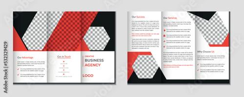 Modern and orporate trifold brochure template design
