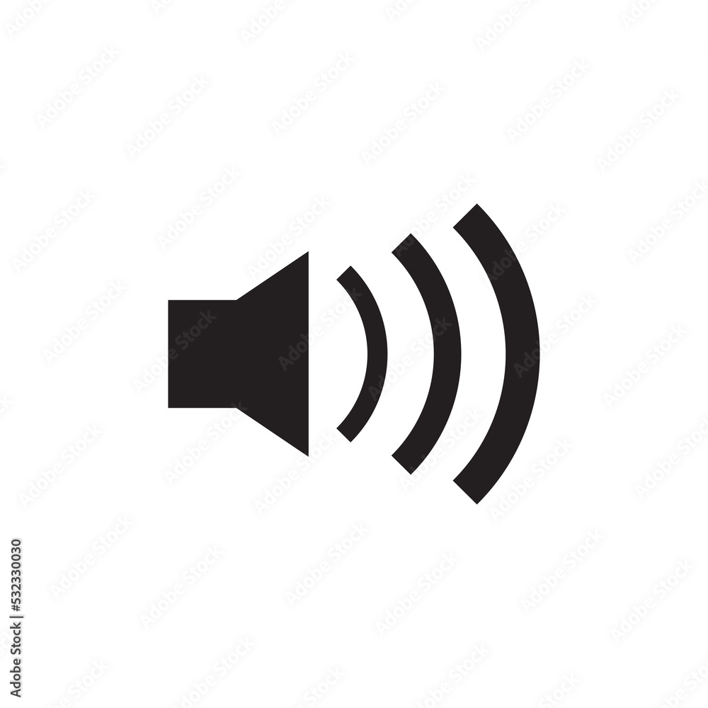 Graphic flat speaker icon for your design and website