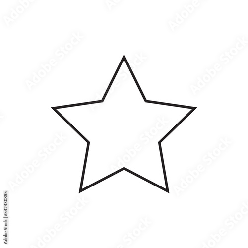 Graphic flat star icon for your design and website