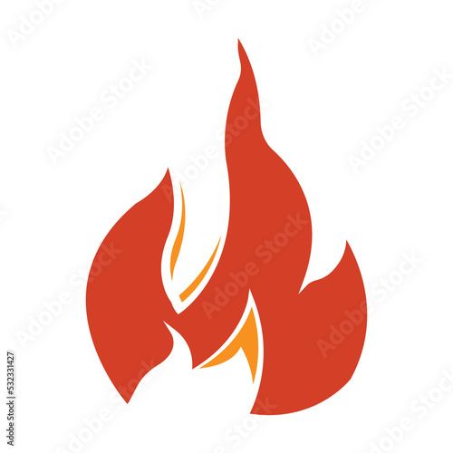 Fire icon illustration. illustration flat icon style. Simple design editable