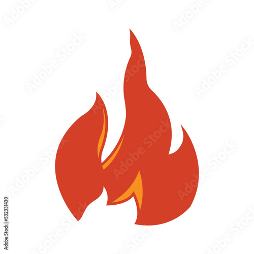 Fire icon illustration. illustration flat icon style. Simple design editable