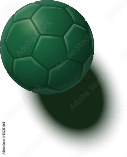 3D ball green