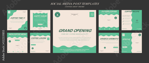 Coffee Shop Theme Social Media Post Template