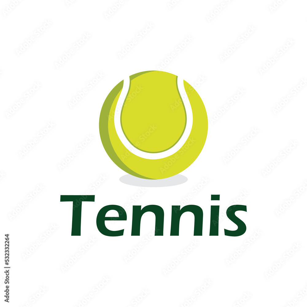 tennis logo with racket and slogan template