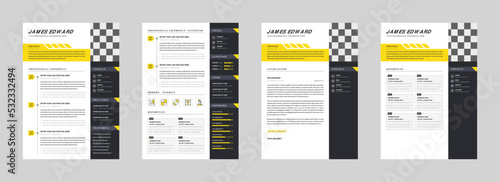 Professional and Minimal Design Resume or CV Template
