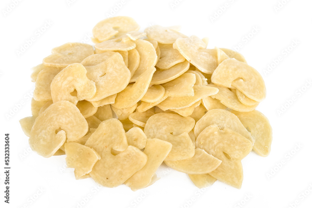 Raw crackers or prawn crackers that have not been fried. Shrimp crackers Raw crackers or prawn crackers that have not been fried. Shrimp crackers