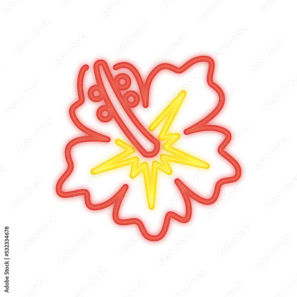 hibiscus flower neon signboard
