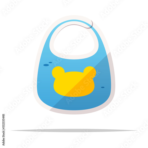 Baby bib vector isolated illustration