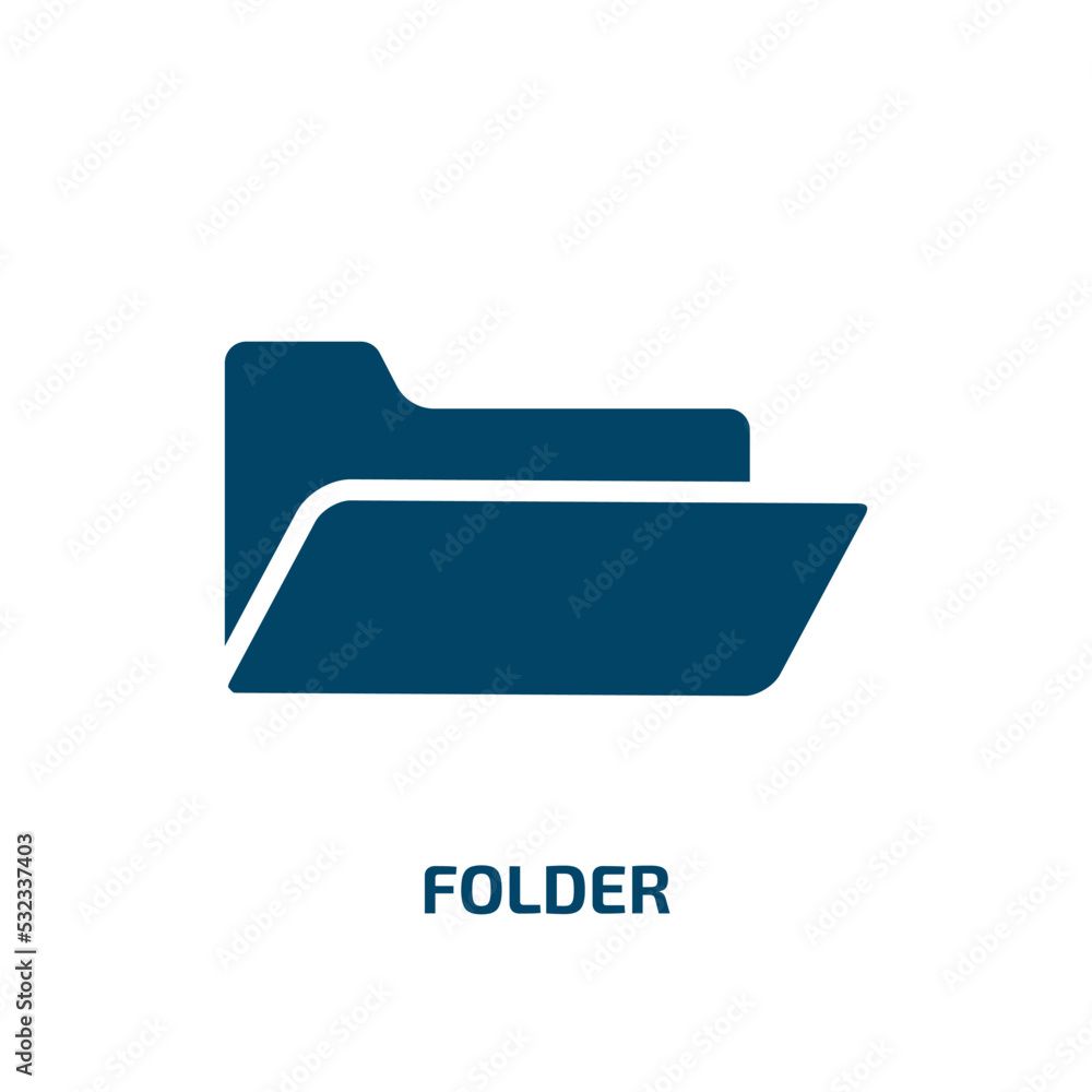folder icon from education collection. Filled folder, file, interface glyph icons isolated on white background. Black vector folder sign, symbol for web design and mobile apps folder icon from education collection. Filled folder, file, interface glyph icons isolated on white background. Black vector folder sign, symbol for web design and mobile apps