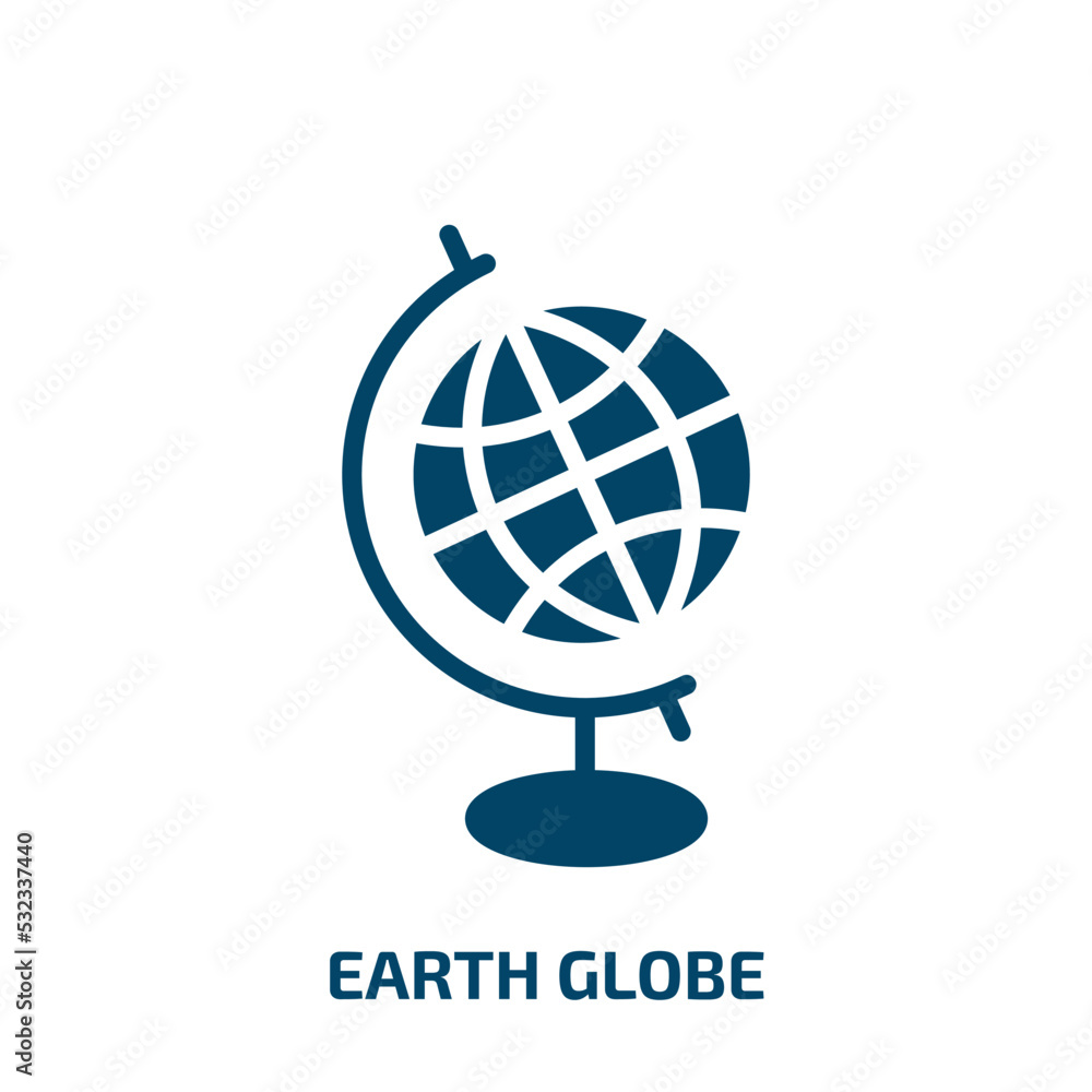 earth globe icon from education collection. Filled earth globe, geography, globe glyph icons isolated on white background. Black vector earth globe sign, symbol for web design and mobile apps earth globe icon from education collection. Filled earth globe, geography, globe glyph icons isolated on white background. Black vector earth globe sign, symbol for web design and mobile apps