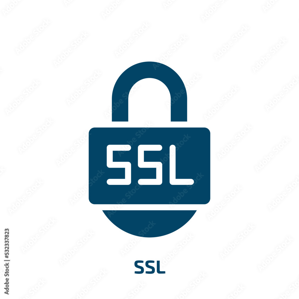 ssl icon from internet security collection. Filled ssl, protection, secure glyph icons isolated on white background. Black vector ssl sign, symbol for web design and mobile apps ssl icon from internet security collection. Filled ssl, protection, secure glyph icons isolated on white background. Black vector ssl sign, symbol for web design and mobile apps