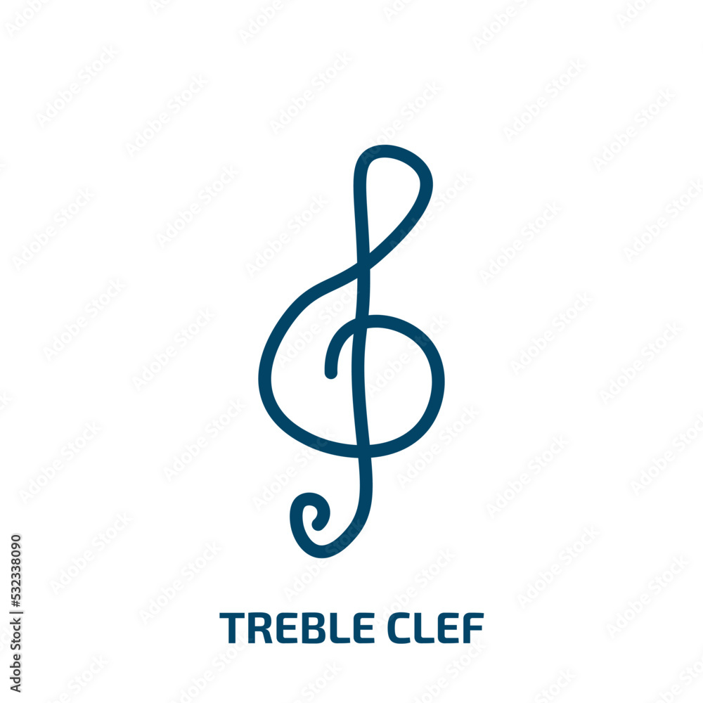 treble clef icon from music and media collection. Filled treble clef, sound, music glyph icons isolated on white background. Black vector treble clef sign, symbol for web design and mobile apps treble clef icon from music and media collection. Filled treble clef, sound, music glyph icons isolated on white background. Black vector treble clef sign, symbol for web design and mobile apps