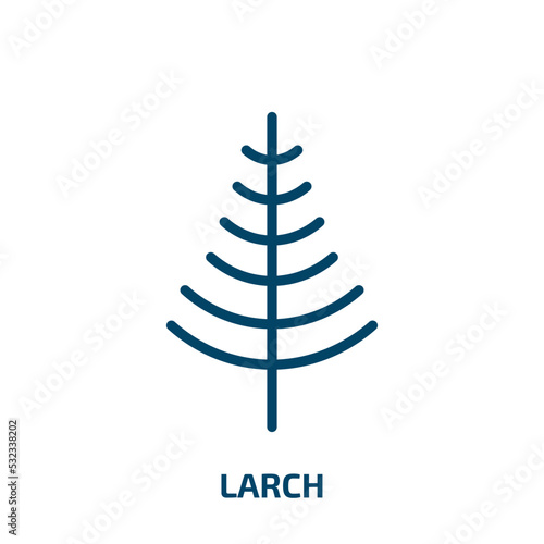 larch icon from nature collection. Filled larch, forest, pine glyph icons isolated on white background. Black vector larch sign, symbol for web design and mobile apps