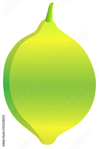 green pear isolated on white