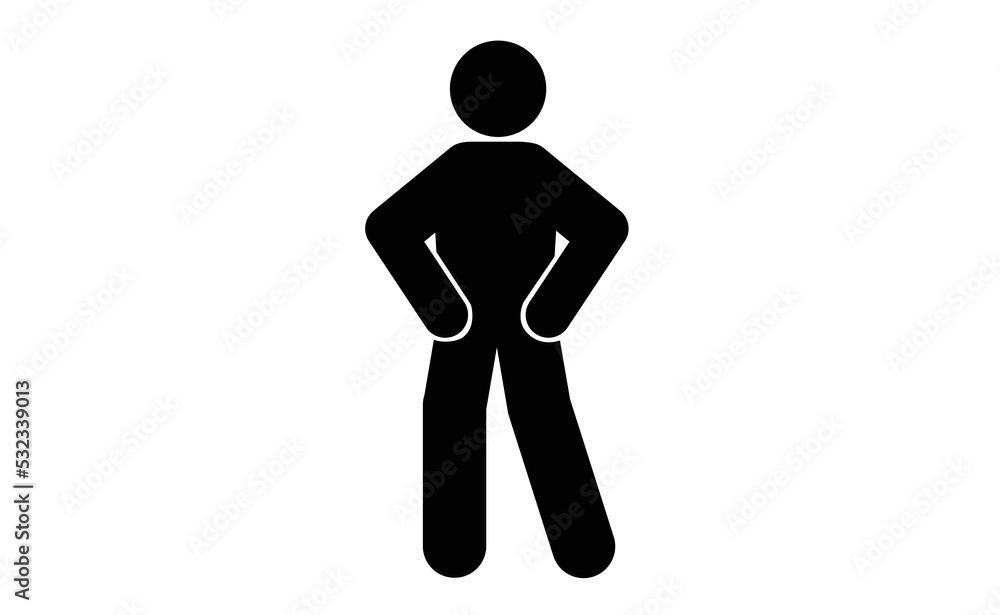Stand and wait symbol vector Illustration. Stand and wait symbol vector Illustration.