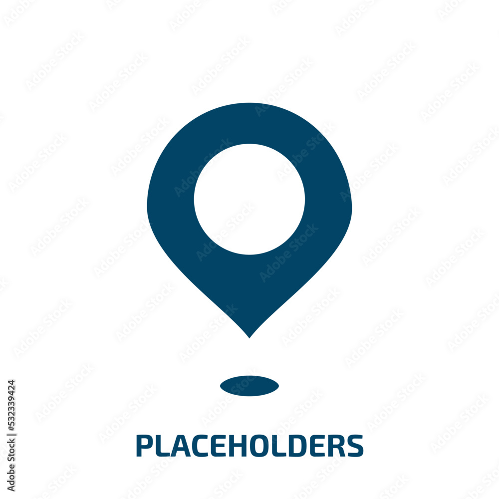 placeholders icon from signs collection. Filled placeholders, placeholder, image glyph icons isolated on white background. Black vector placeholders sign, symbol for web design and mobile apps placeholders icon from signs collection. Filled placeholders, placeholder, image glyph icons isolated on white background. Black vector placeholders sign, symbol for web design and mobile apps