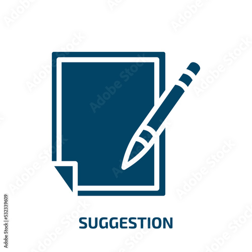 suggestion icon from social media marketing collection. Filled suggestion, business, communication glyph icons isolated on white background. Black vector suggestion sign, symbol for web design and