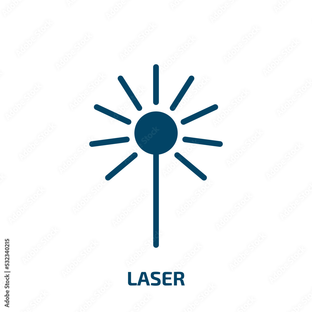 laser icon from traffic signs collection. Filled laser, equipment, technology glyph icons isolated on white background. Black vector laser sign, symbol for web design and mobile apps laser icon from traffic signs collection. Filled laser, equipment, technology glyph icons isolated on white background. Black vector laser sign, symbol for web design and mobile apps